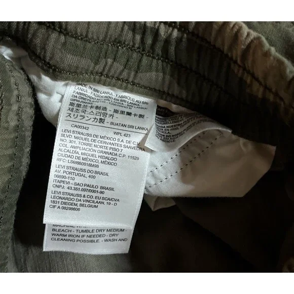 Levi's Camo Jet Set Jogger Pants Women's 24W LEVIS Jeans Army Lightweight pants - Picture 7 of 8